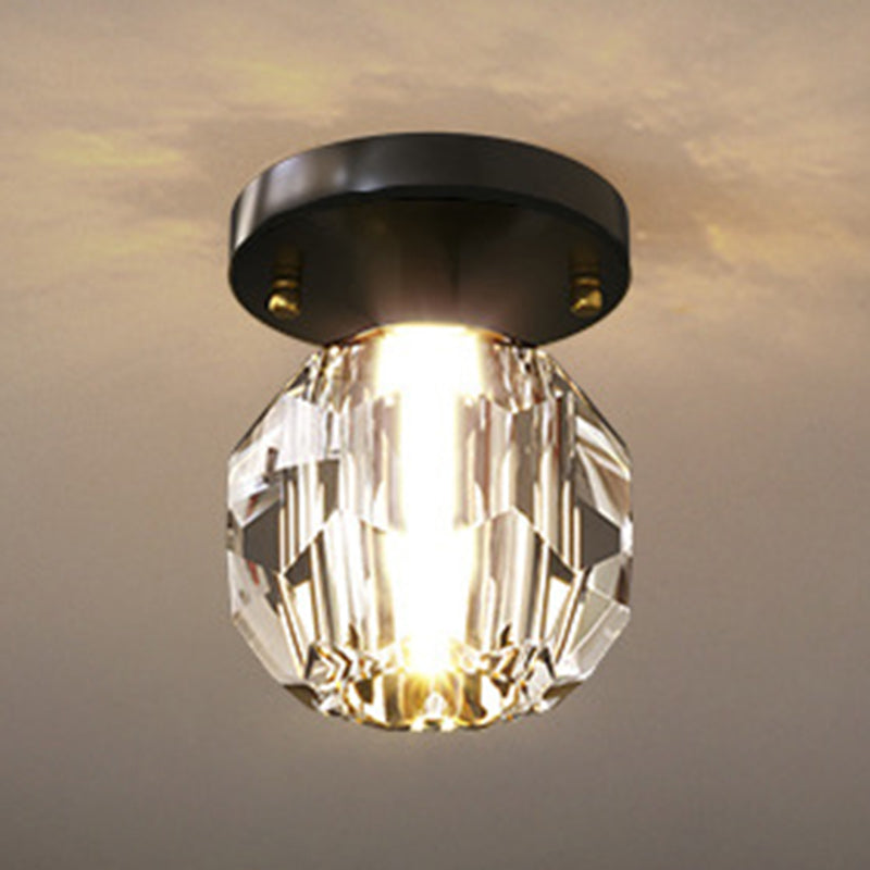 Nordic Ceiling Lamp Crystal Flush Mount Light Fixture for Bedroom