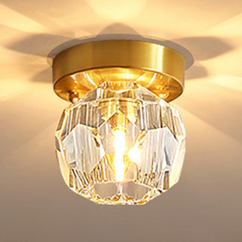 Nordic Ceiling Lamp Crystal Flush Mount Light Fixture for Bedroom