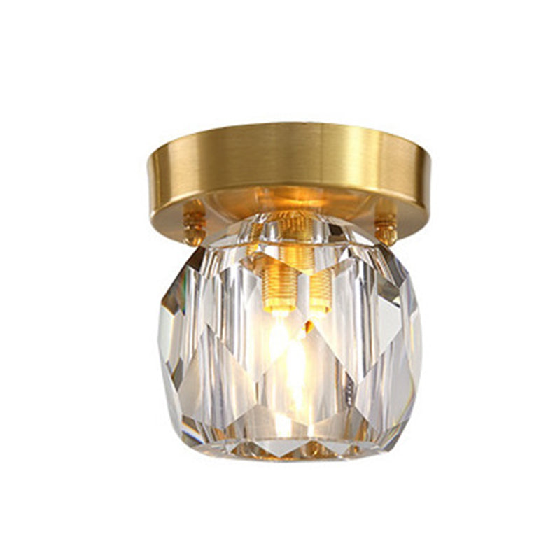 Nordic Ceiling Lamp Crystal Flush Mount Light Fixture for Bedroom