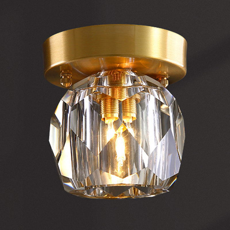 Nordic Ceiling Lamp Crystal Flush Mount Light Fixture for Bedroom