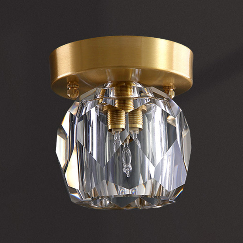 Nordic Ceiling Lamp Crystal Flush Mount Light Fixture for Bedroom