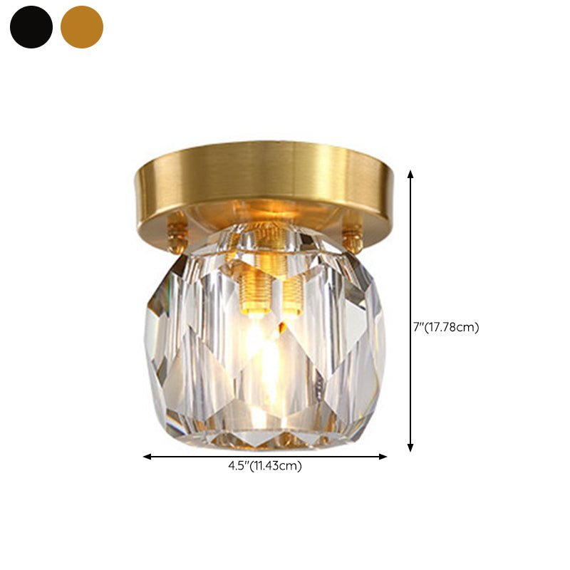 Nordic Ceiling Lamp Crystal Flush Mount Light Fixture for Bedroom