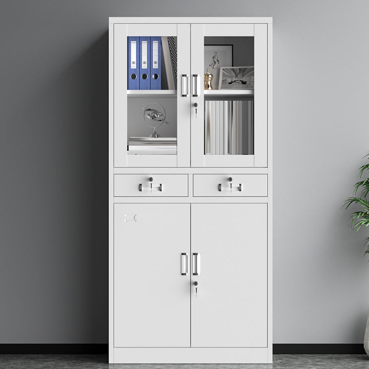 Traditional Cabinet Steel Locking Drawers and Storage Shelves Filing Cabinet