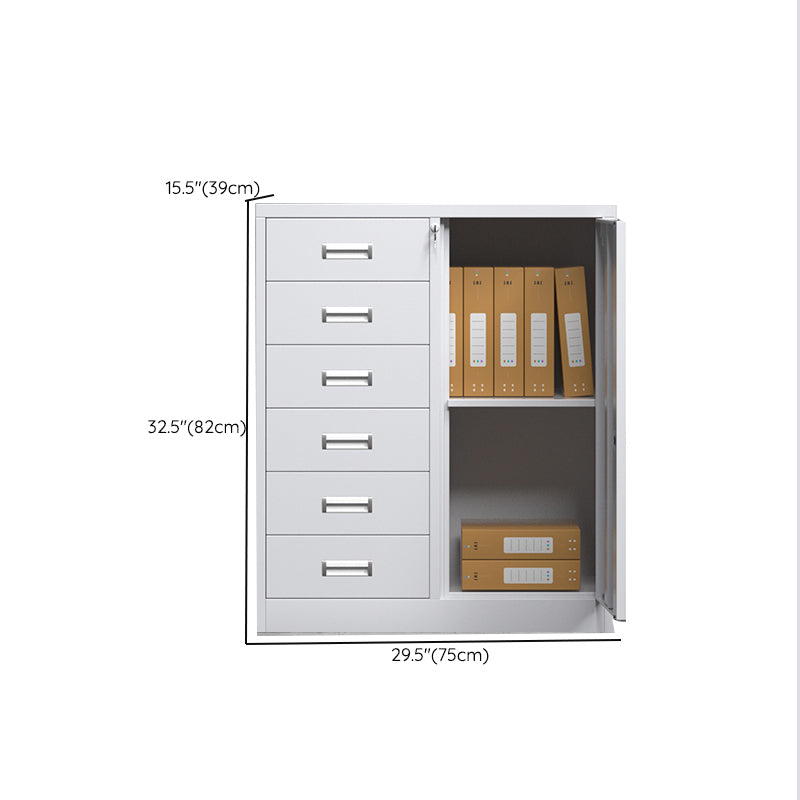 Modern File Cabinet Steel Locking Drawers and Storage Shelves Filing Cabinet