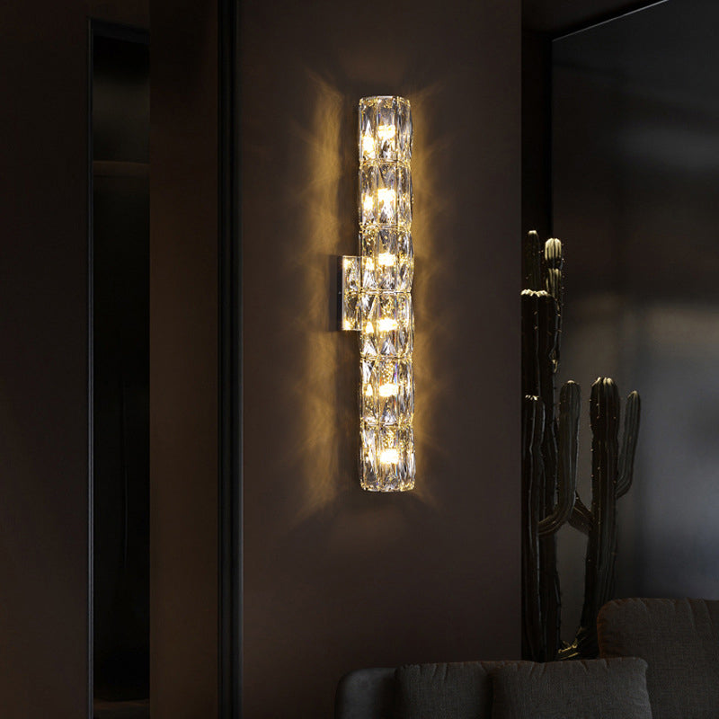 Post-Modern Wall Light Fixtures Clear Glass Indoor Wall Sconce Lighting