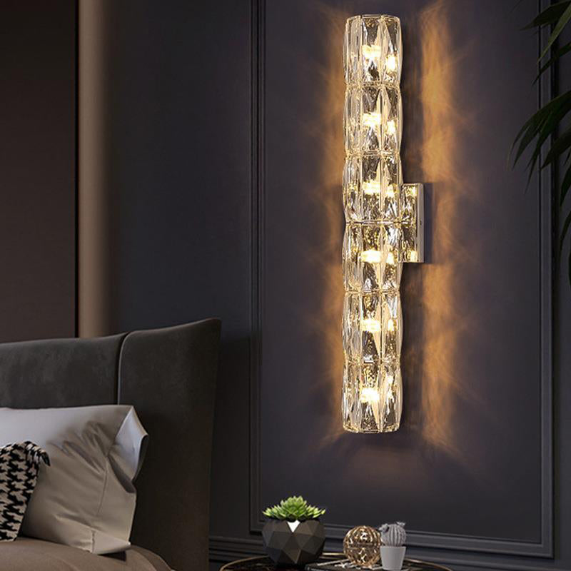 Post-Modern Wall Light Fixtures Clear Glass Indoor Wall Sconce Lighting