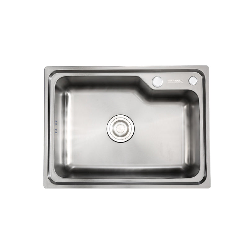 Contemporary Style Kitchen Sink Dirt Resistant Drop-In Kitchen Sink with Drain Assembly