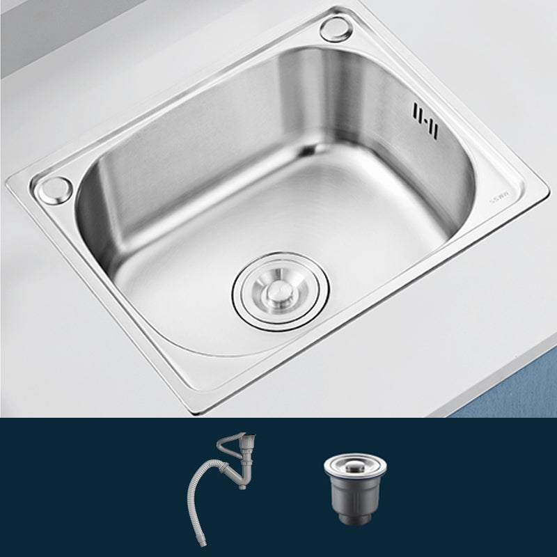 Modern Style Kitchen Sink Noise-cancelling Design Drop-In Kitchen Sink