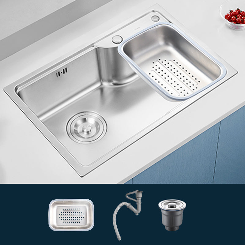 Modern Style Kitchen Sink Noise-cancelling Design Drop-In Kitchen Sink