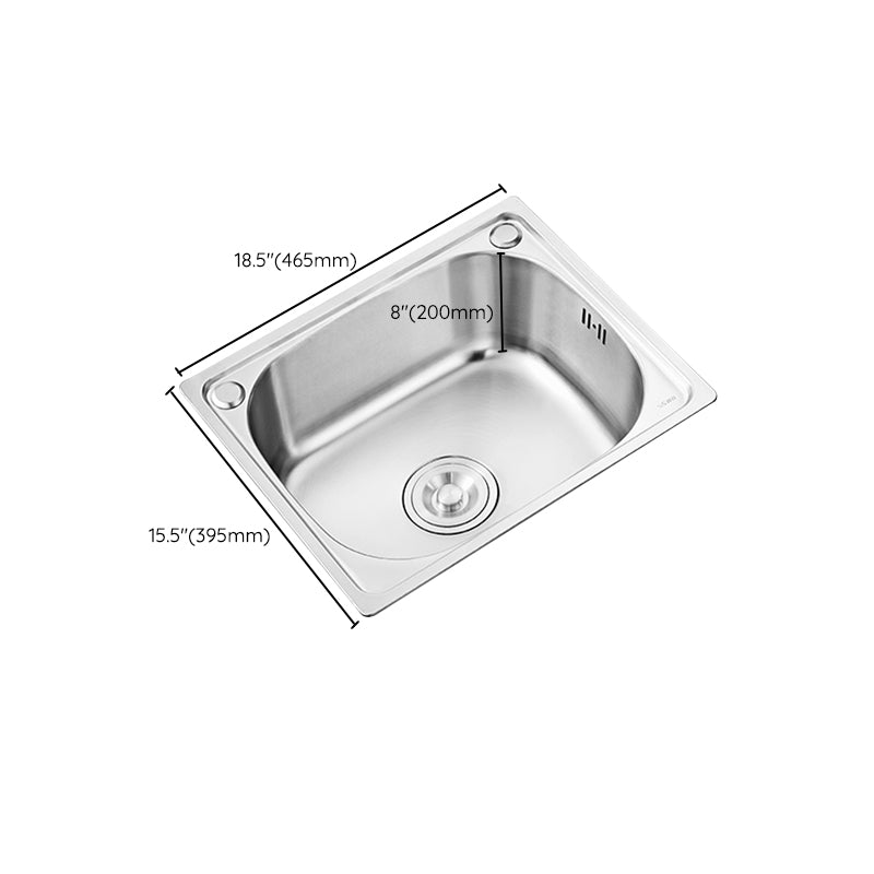 Modern Style Kitchen Sink Noise-cancelling Design Drop-In Kitchen Sink