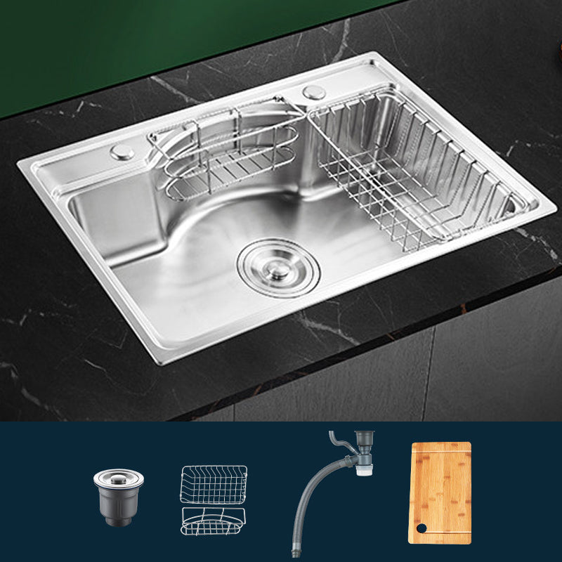 Modern Style Kitchen Sink Dirt Resistant Drop-In Kitchen Sink