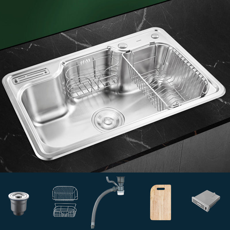 Modern Style Kitchen Sink Dirt Resistant Drop-In Kitchen Sink