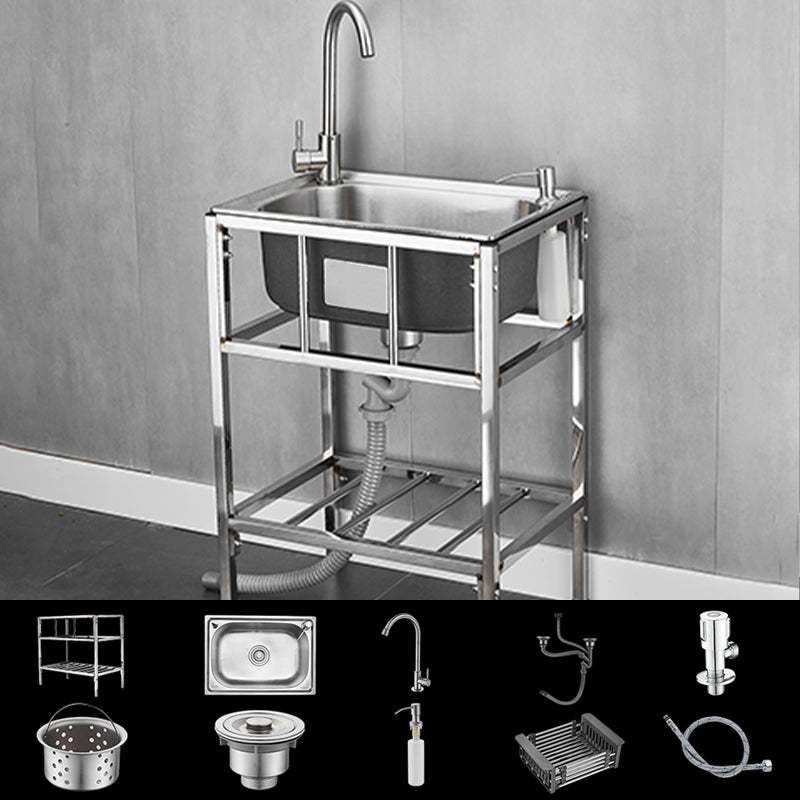 Modern Style Kitchen Sink Stainless Steel All-in-one Kitchen Sink with Frame