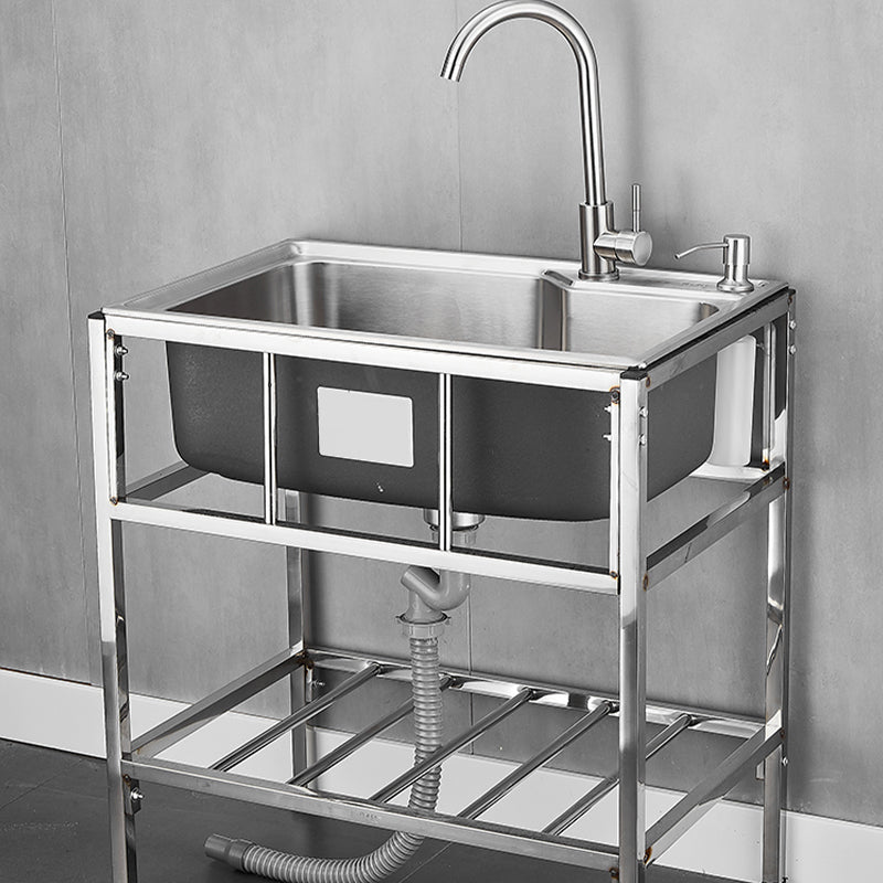 Modern Style Kitchen Sink Stainless Steel All-in-one Kitchen Sink with Frame