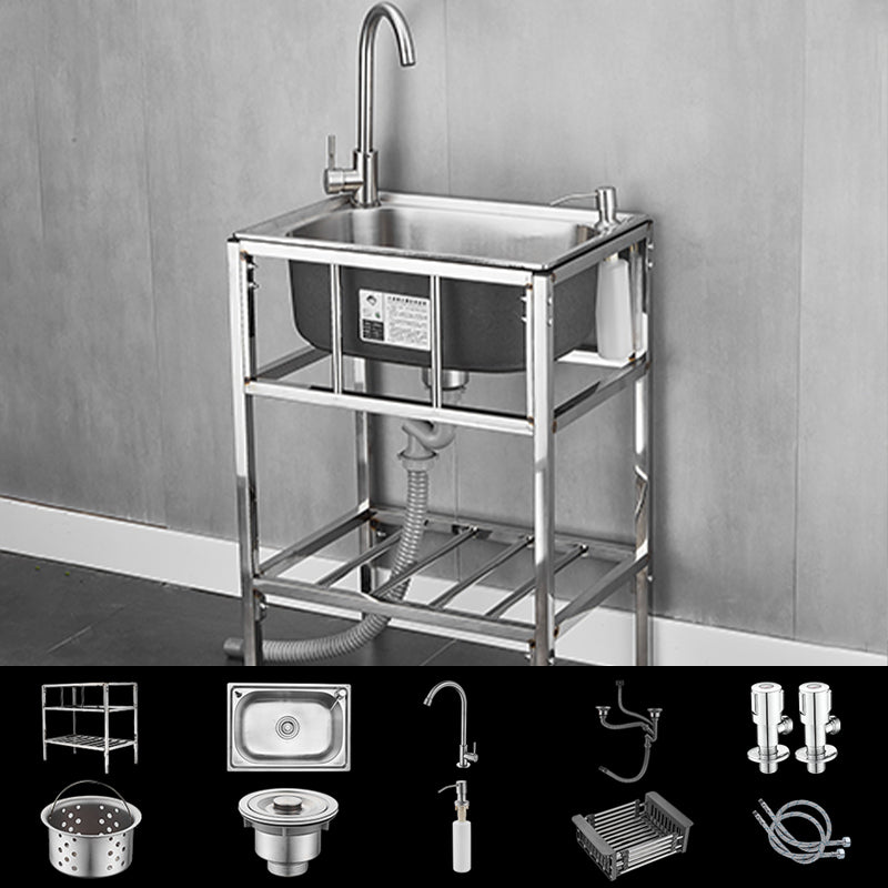 Modern Style Kitchen Sink Stainless Steel All-in-one Kitchen Sink with Frame