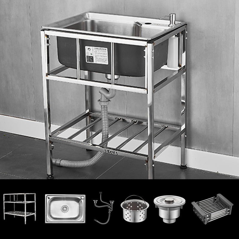 Modern Style Kitchen Sink Stainless Steel All-in-one Kitchen Sink with Frame