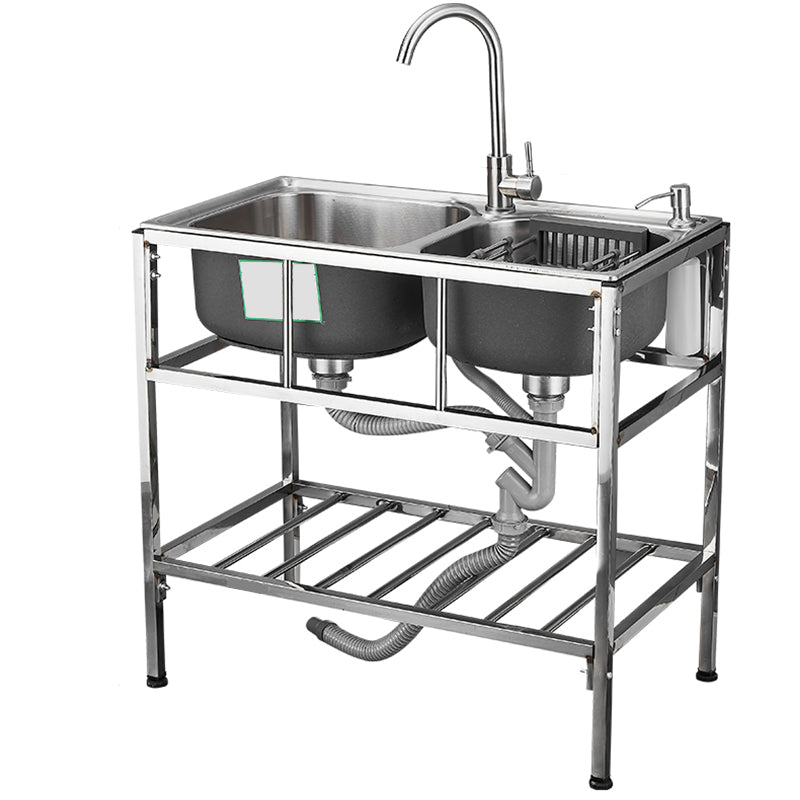 Modern Style Kitchen Sink Stainless Steel All-in-one Kitchen Sink with Frame