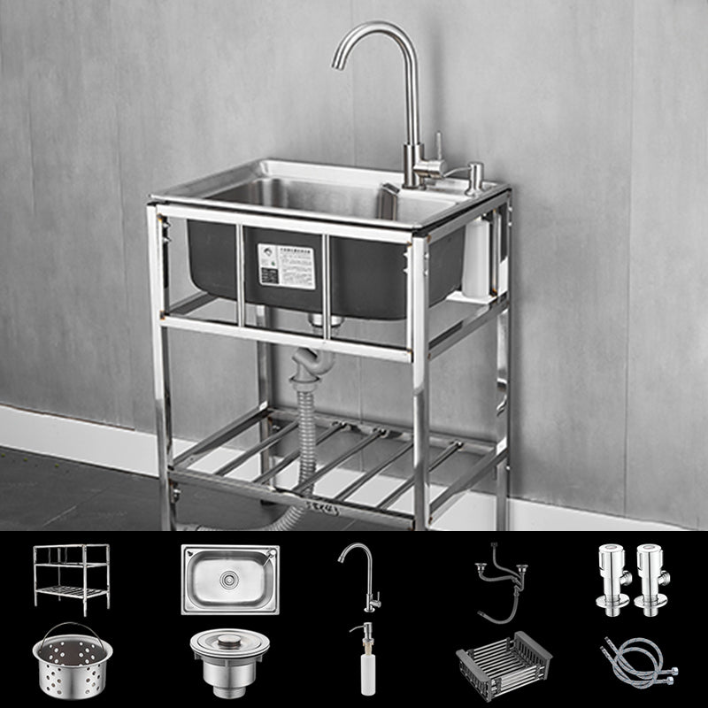 Modern Style Kitchen Sink Stainless Steel All-in-one Kitchen Sink with Frame