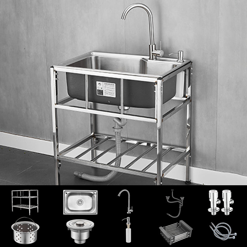 Modern Style Kitchen Sink Stainless Steel All-in-one Kitchen Sink with Frame