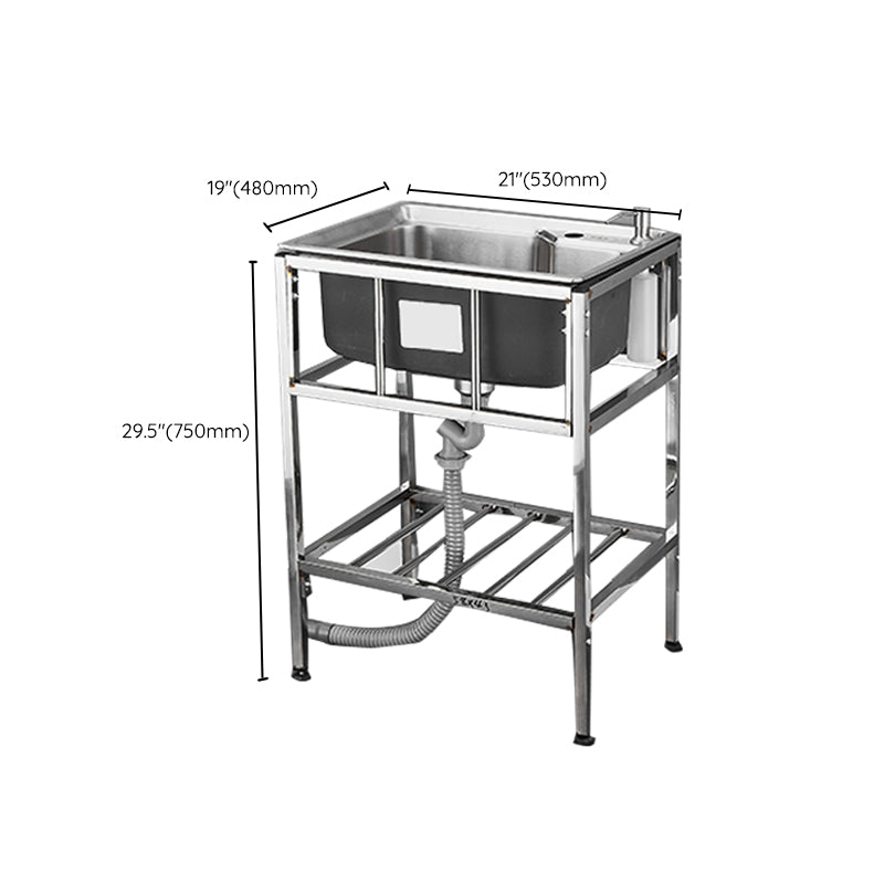 Modern Style Kitchen Sink Stainless Steel All-in-one Kitchen Sink with Frame