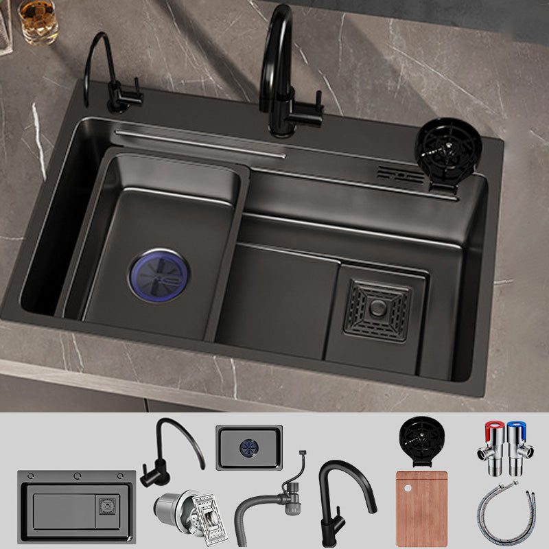 Modern Style Kitchen Sink Stainless Steel Kitchen Sink with Right Drain Placement