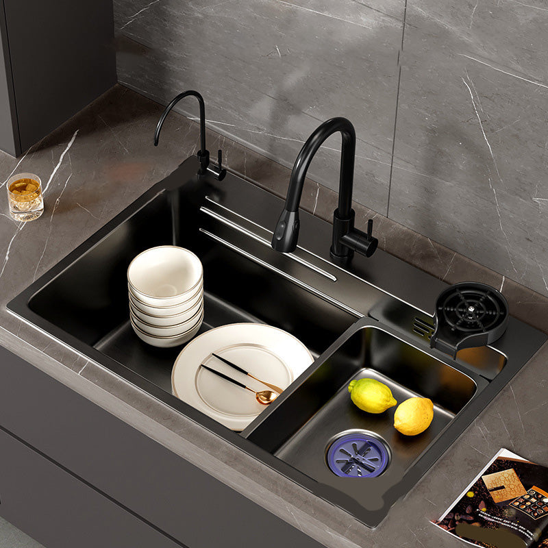 Modern Style Kitchen Sink Stainless Steel Kitchen Sink with Right Drain Placement