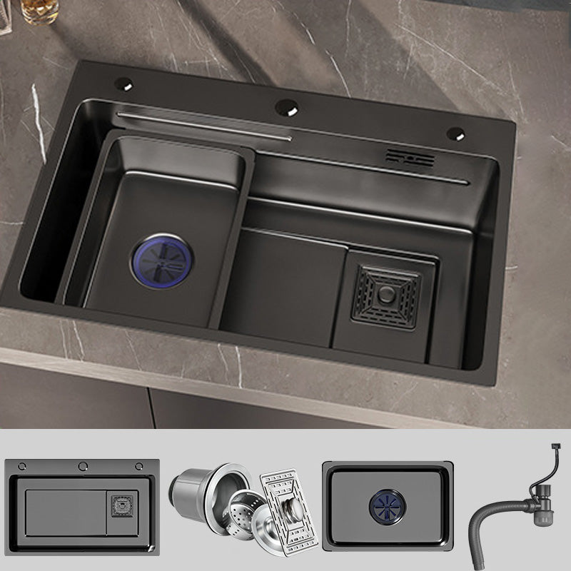 Modern Style Kitchen Sink Stainless Steel Kitchen Sink with Right Drain Placement