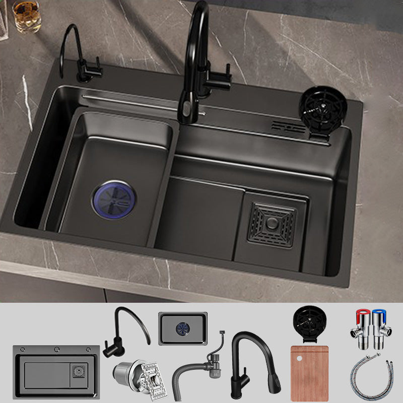 Modern Style Kitchen Sink Stainless Steel Kitchen Sink with Right Drain Placement