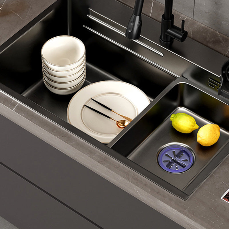 Modern Style Kitchen Sink Stainless Steel Kitchen Sink with Right Drain Placement