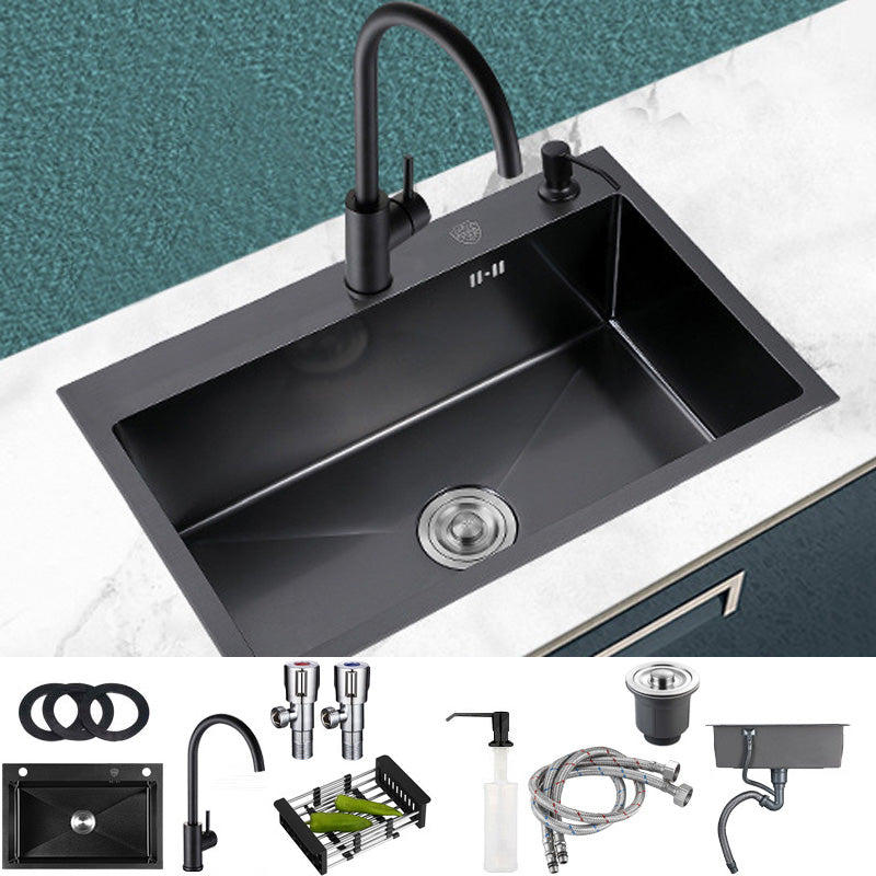 Stainless Steel Kitchen Sink Rectangle Shape Kitchen Sink with Center Drain Placement