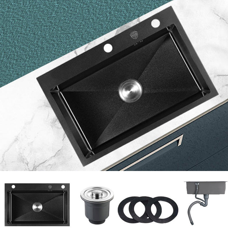 Stainless Steel Kitchen Sink Rectangle Shape Kitchen Sink with Center Drain Placement