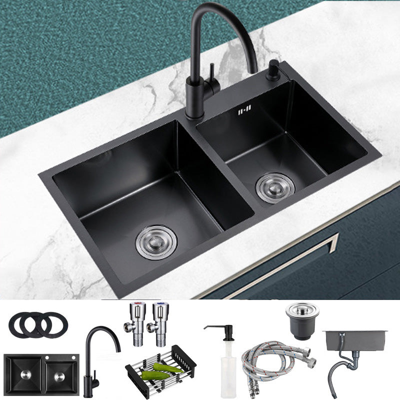 Stainless Steel Kitchen Sink Rectangle Shape Kitchen Sink with Center Drain Placement