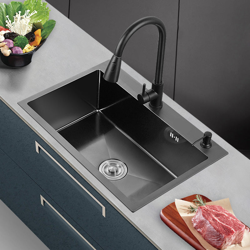 Stainless Steel Kitchen Sink Rectangle Shape Kitchen Sink with Center Drain Placement