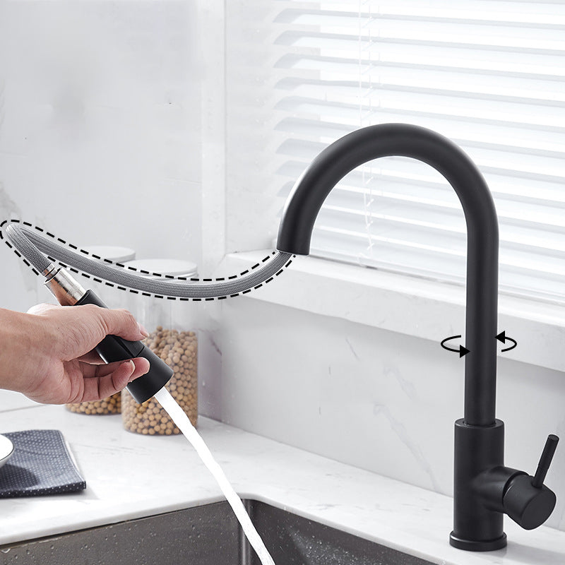 Pull Down Sprayer Kitchen Faucet 1-Handle Touch Bar Faucet with Supply Lines