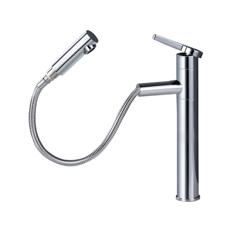 Pull-out Vessel Faucet Modern Style Faucet with One Lever Handle