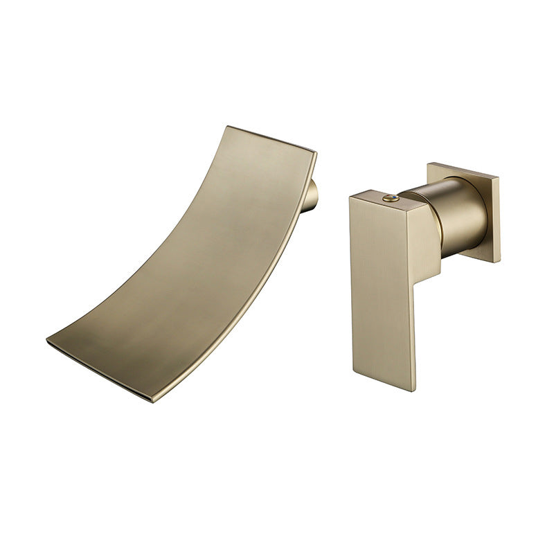 Wall Mounted Faucet Glam Style Bathroom Faucet with One Lever Handle
