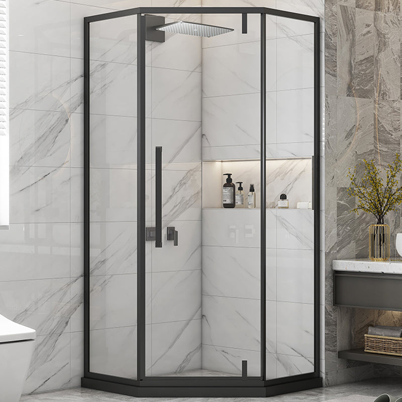 Shower Enclosure Semi-Frameless  Single Sliding Neo-Angle Shower Stall