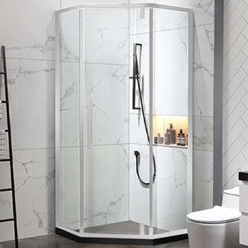 Shower Enclosure Semi-Frameless  Single Sliding Neo-Angle Shower Stall