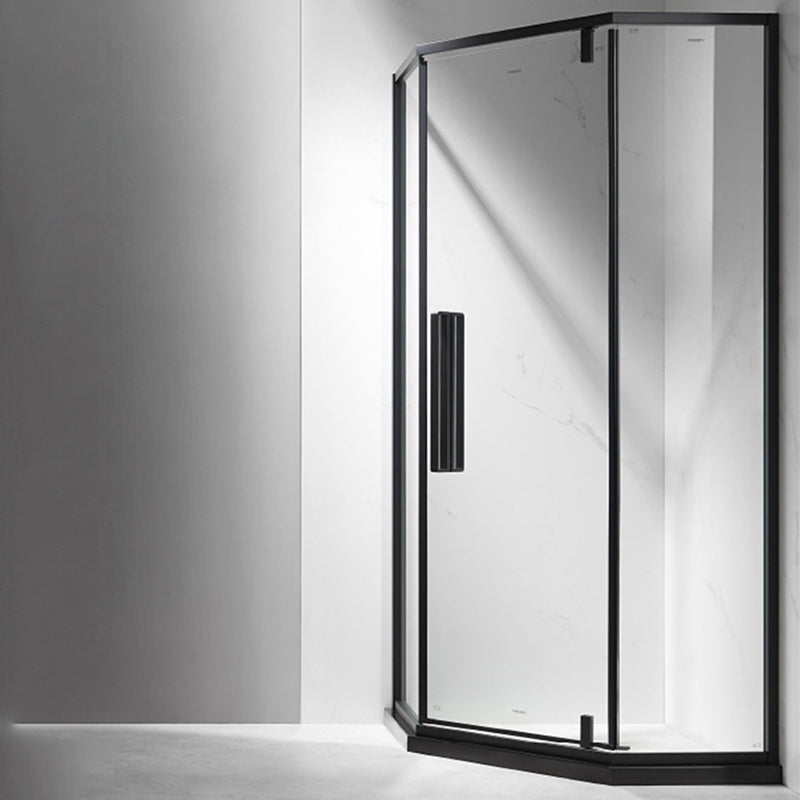 Shower Enclosure Semi-Frameless  Single Sliding Neo-Angle Shower Stall