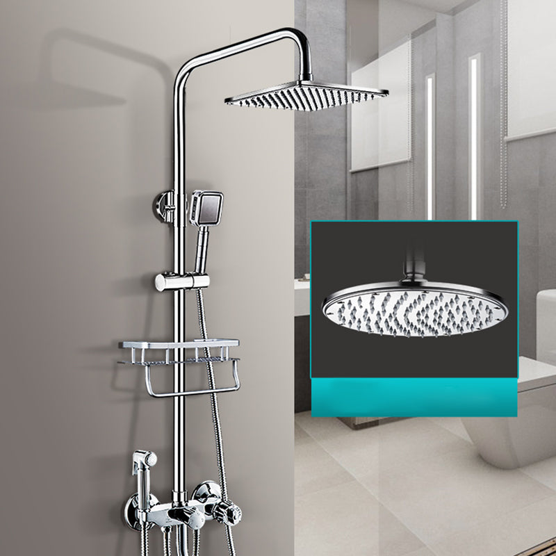 Contemporary Shower Head Combo Dual Shower Head Stainless Steel Wall-Mount Shower Head