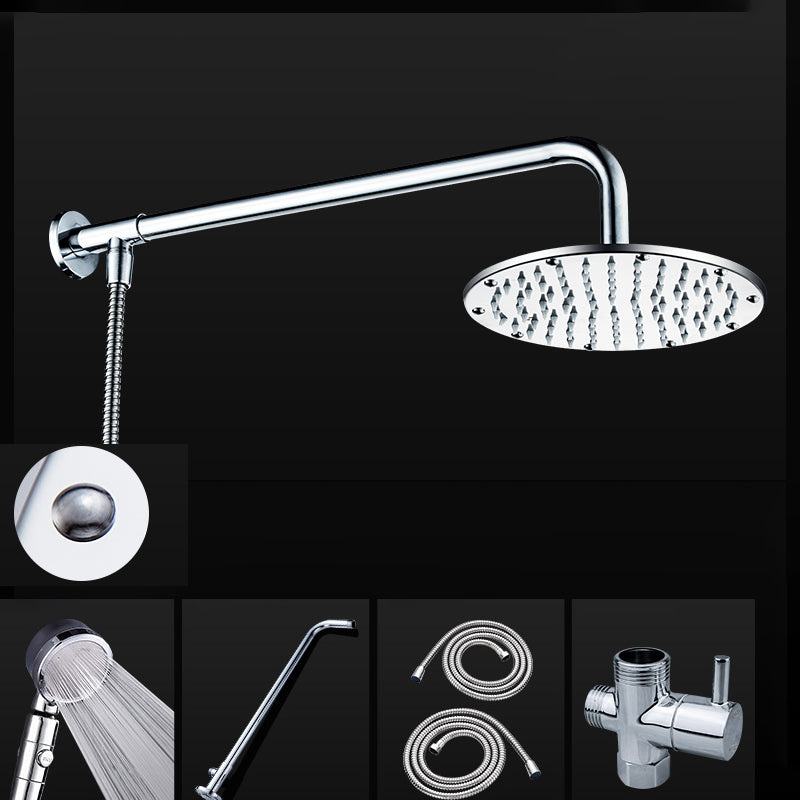 Contemporary Shower Head Combo Dual Shower Head Stainless Steel Wall-Mount Shower Head