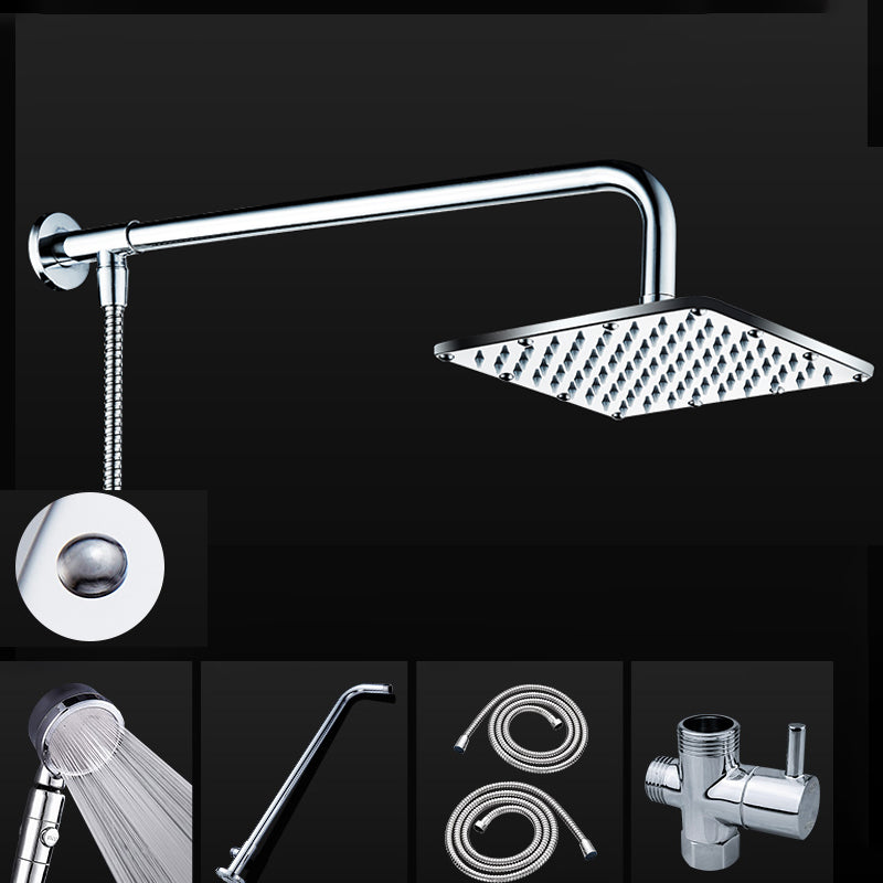 Contemporary Shower Head Combo Dual Shower Head Stainless Steel Wall-Mount Shower Head