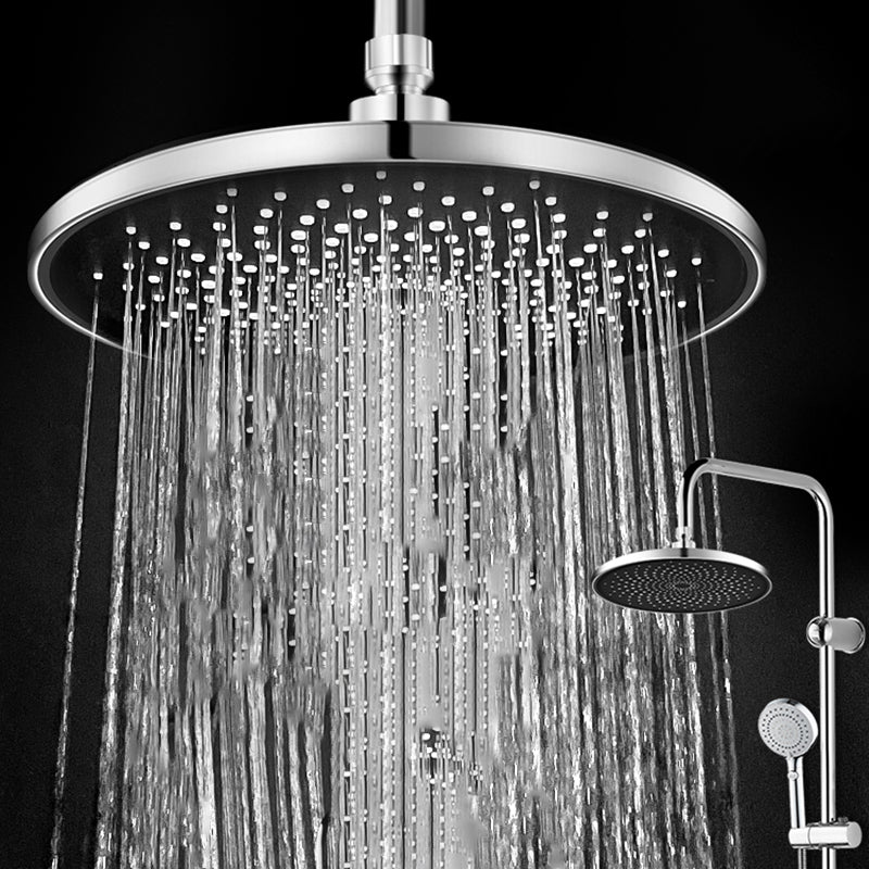 Contemporary Shower Head Combo Rain Fall Chrome Wall-Mount Shower Head