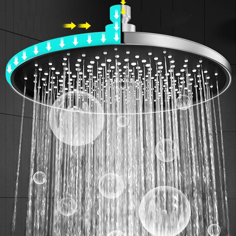 Contemporary Shower Head Combo Rain Fall Chrome Wall-Mount Shower Head