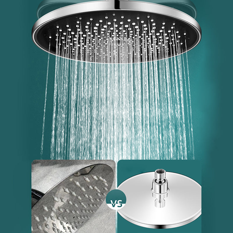 Contemporary Shower Head Combo Rain Fall Chrome Wall-Mount Shower Head