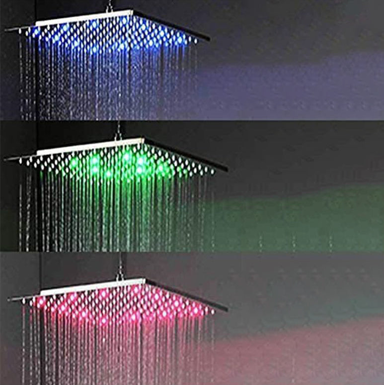 Shower System Ceiling Mounted Massage Jets Square Rain Shower Head Shower Trim