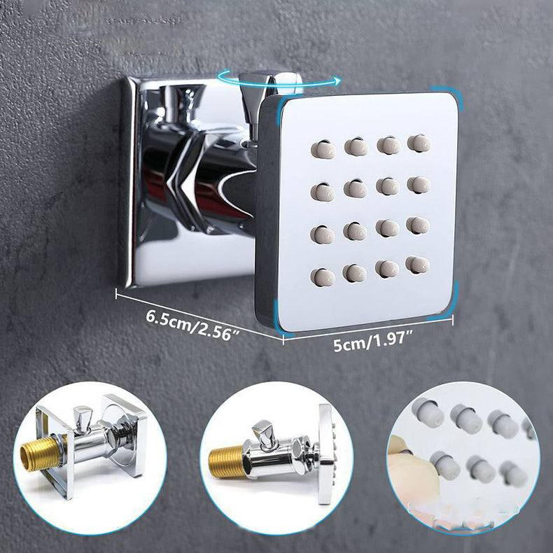 Shower System Ceiling Mounted Massage Jets Square Rain Shower Head Shower Trim