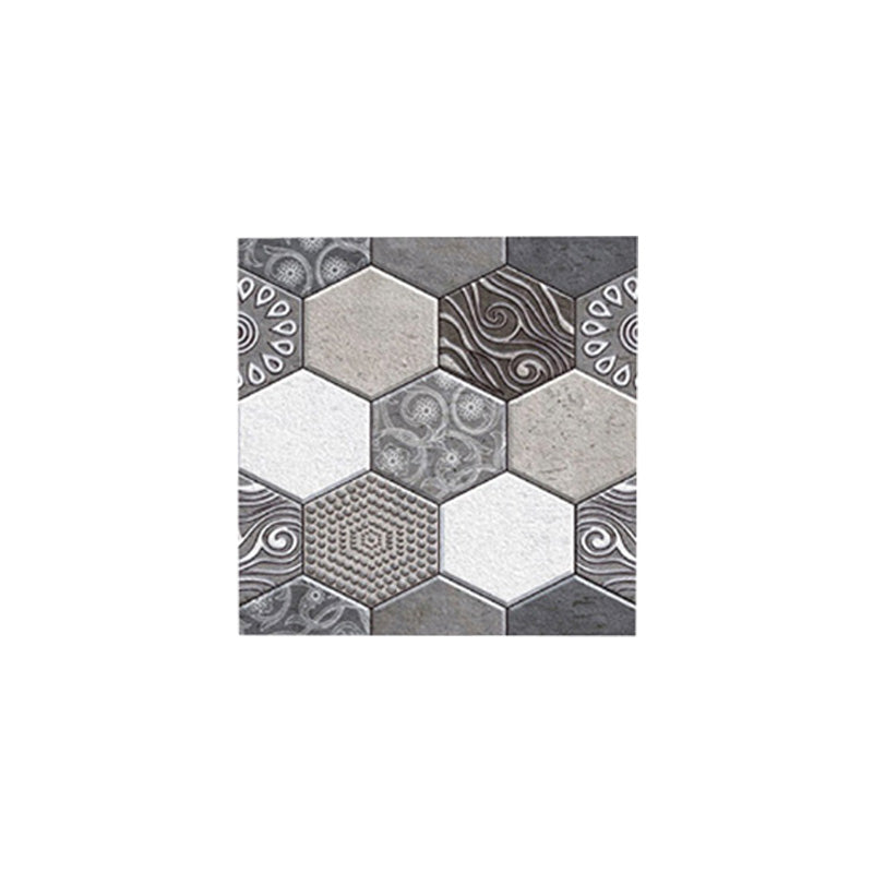 Tile-Peel & Stick Hexagonal Waterproof Plastic Tile-Peel & Stick for Shower 2-Pack