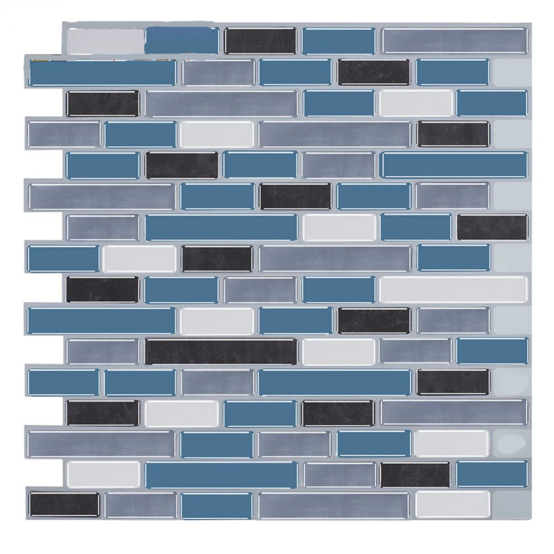 PVC Peel & Stick Tile Subway Rectangle Stain Resistant Peel & Stick Tile for Kitchen