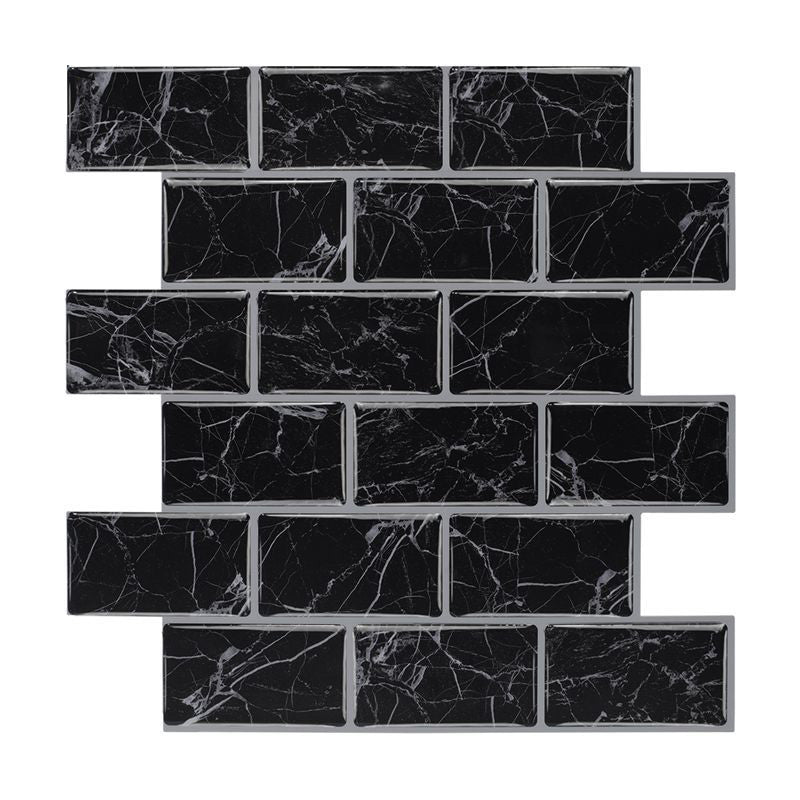 Peel and Stick Tiles Rectangle Stain Resistant PVC Subway Peel and Stick Tiles for Kitchen